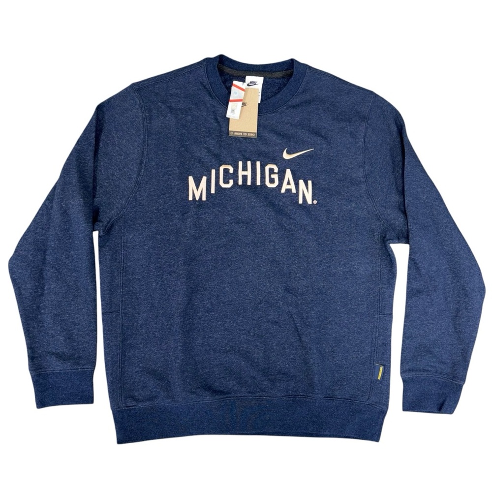 Nike Michigan Wolverines Crew Pullover Sweatshirt